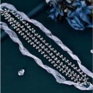 New Elegant Silver Crystal Bridal Belt